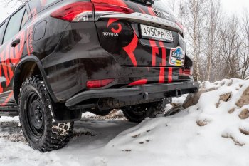 50 259 р. Бампер силовой задний РИФ  Toyota Fortuner  AN160 (2015-2025) дорестайлинг, рестайлинг (С квадратом под фаркоп)  с доставкой в г. Керчь. Увеличить фотографию 9