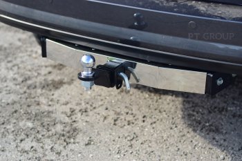 17 149 р. Фаркоп Petroil Tuning (съемный квадрат) Toyota Fortuner AN160 дорестайлинг (2015-2020) (с нержавеющей накладкой)  с доставкой в г. Керчь. Увеличить фотографию 3