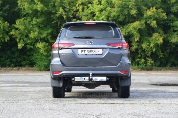 17 149 р. Фаркоп Petroil Tuning (съемный квадрат) Toyota Fortuner AN160 дорестайлинг (2015-2020) (с нержавеющей накладкой)  с доставкой в г. Керчь. Увеличить фотографию 4
