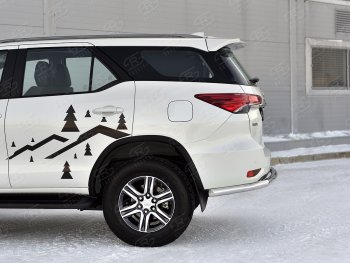 18 949 р. Защита заднего бампера (Ø63 мм, нержавейка) SLITKOFF  Toyota Fortuner  AN160 (2020-2025) рестайлинг  с доставкой в г. Керчь. Увеличить фотографию 4