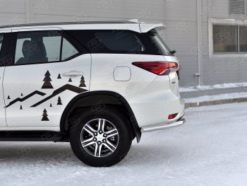 17 949 р. Защита заднего бампера (Ø63 мм уголки, нержавейка) SLITKOFF  Toyota Fortuner  AN160 (2020-2025) рестайлинг  с доставкой в г. Керчь. Увеличить фотографию 3
