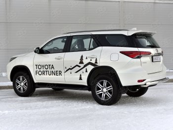 17 999 р. Защита заднего бампера SLITKOFF d76 дуга  Toyota Fortuner  AN160 (2020-2025) рестайлинг  с доставкой в г. Керчь. Увеличить фотографию 3