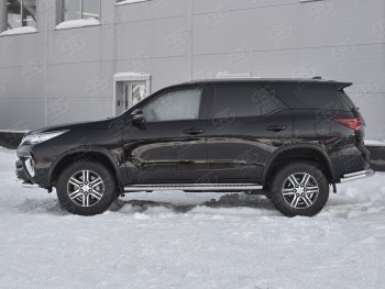 20 799 р. Защита порогов Russtal труба 120х60 овал с проступью Toyota Fortuner AN160 рестайлинг (2020-2025)  с доставкой в г. Керчь. Увеличить фотографию 4