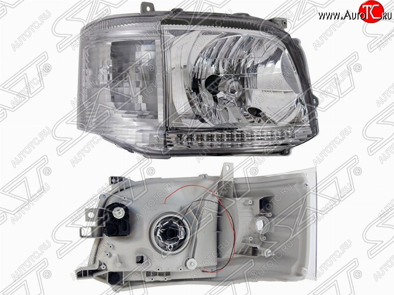 14 299 р. Правая фара передняя SAT (ДХО)  Toyota Hiace  H200 (2010-2013) минивэн (Япония) 2-ой рестайлинг  с доставкой в г. Керчь