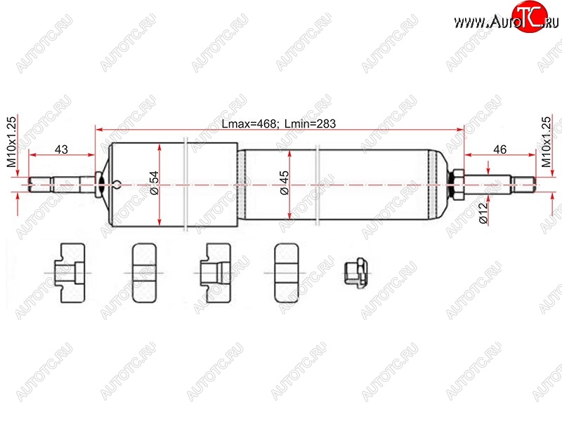 2 859 р. Амортизатор задний SAT (4WD)  Toyota Hiace  H100 (1993-2004) минивэн 1-ый рестайлинг (Япония), минивэн (Япония)  2-ой рестайлинг (LH=RH)  с доставкой в г. Керчь