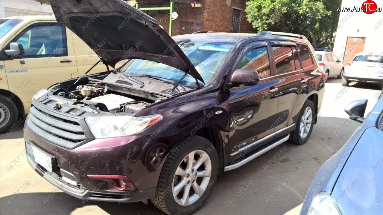 2 049 р. Упоры капота Russtal Toyota Highlander XU40 рестайлинг (2010-2013)  с доставкой в г. Керчь