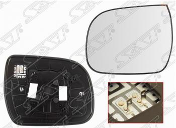 Левое полотно зеркала SAT (с обогревом) Toyota Highlander  XU40 (2007-2013) дорестайлинг, рестайлинг