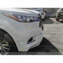 2 199 р. Реснички на фары TopKontur Design  Toyota Highlander  XU50 (2013-2017) дорестайлинг (Неокрашенные)  с доставкой в г. Керчь. Увеличить фотографию 4