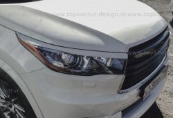 Реснички на фары TopKontur Design Toyota Highlander  XU50 (2013-2017) дорестайлинг