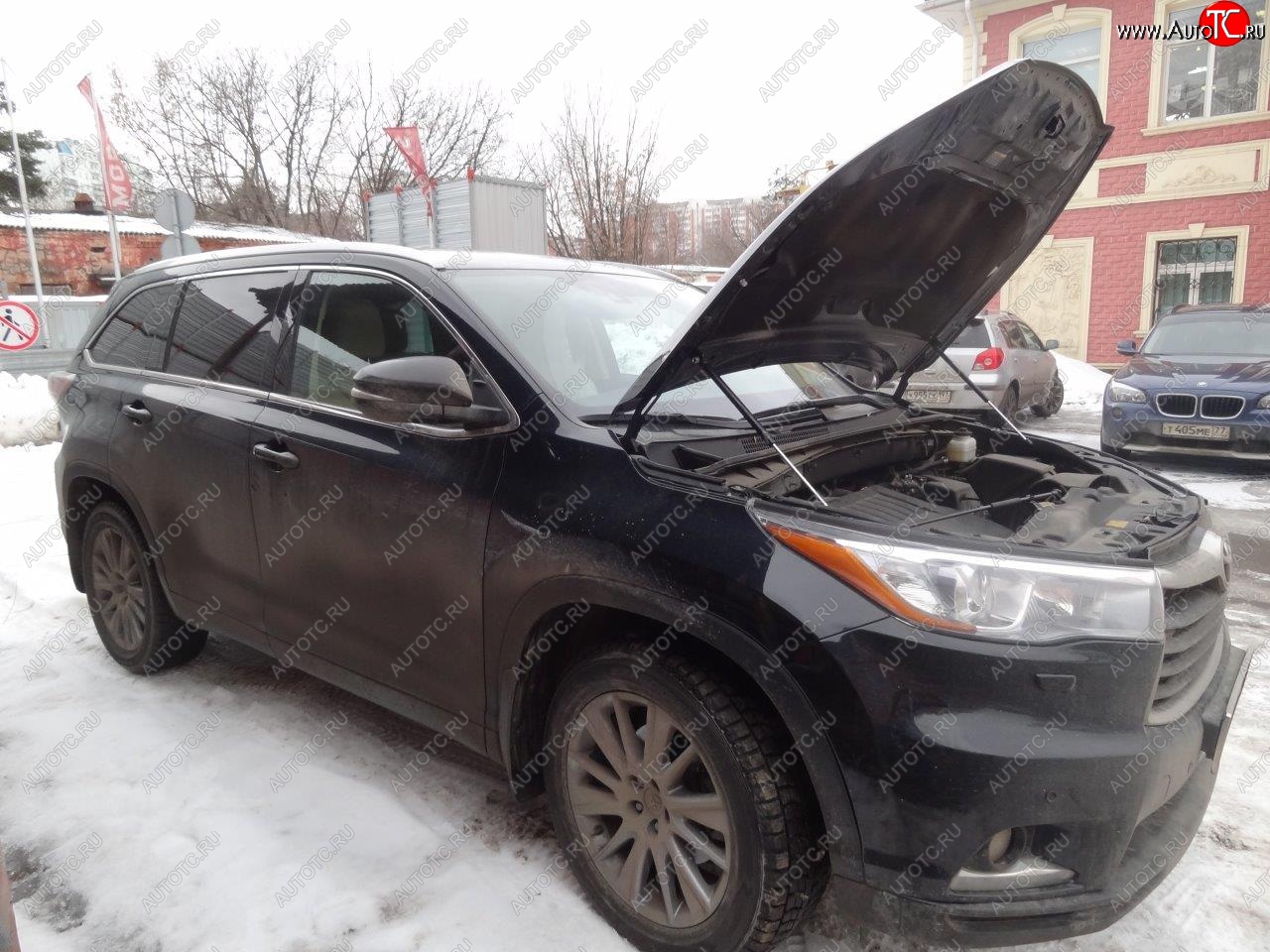 2 499 р. Упоры капота Russtal Toyota Highlander XU50 дорестайлинг (2013-2017)  с доставкой в г. Керчь