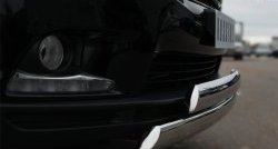 16 499 р. Защита переднего бампера (2 трубыØ75х42 мм, нержавейка) Russtal Toyota Highlander XU50 дорестайлинг (2013-2017)  с доставкой в г. Керчь. Увеличить фотографию 4