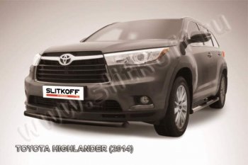 защита переднего бампера Slitkoff Toyota Highlander  XU50 (2013-2017) дорестайлинг