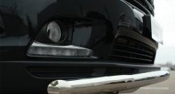 16 999 р. Одинарная защита переднего бампера диаметром 63 мм SLITKOFF  Toyota Highlander  XU50 (2013-2017) дорестайлинг  с доставкой в г. Керчь. Увеличить фотографию 4