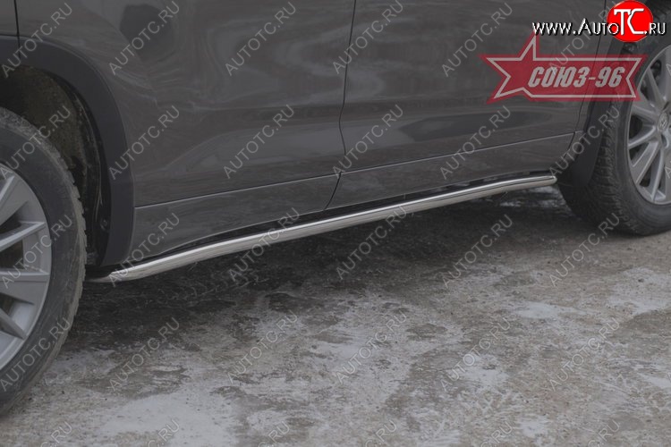 13 679 р. Защита порогов Souz-96 (d42) Toyota Highlander XU50 дорестайлинг (2013-2017)  с доставкой в г. Керчь