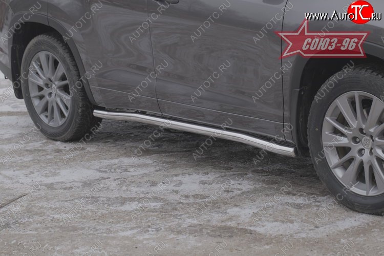 15 029 р. Защита порогов Souz-96 (d60) Toyota Highlander XU50 дорестайлинг (2013-2017)  с доставкой в г. Керчь