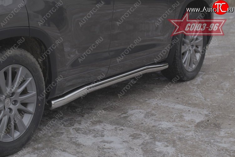 16 694 р. Защита порогов Souz-96 (d76) Toyota Highlander XU50 дорестайлинг (2013-2017)  с доставкой в г. Керчь