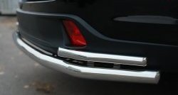 20 999 р. Защита заднего бампера (Ø63 и 42 мм, с углами, нержавейка) SLITKOFF  Toyota Highlander  XU50 (2013-2017) дорестайлинг  с доставкой в г. Керчь. Увеличить фотографию 4