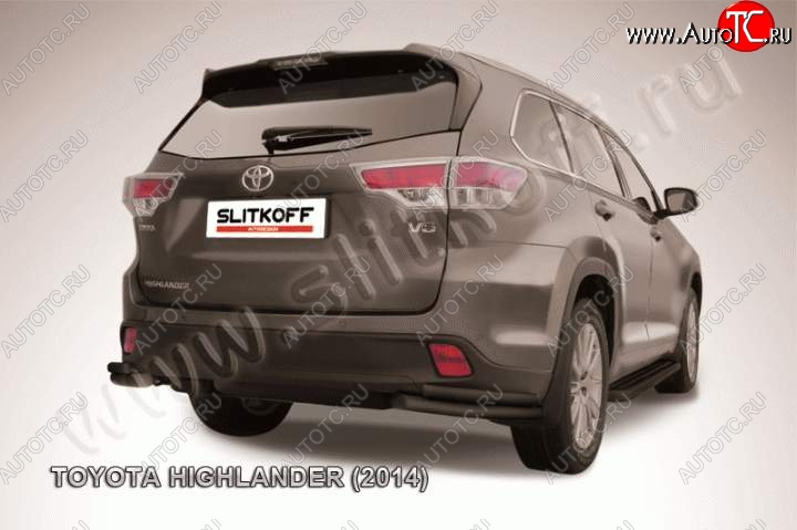 8 999 р. Уголки d57+d42 двойные  Toyota Highlander  XU50 (2013-2017) дорестайлинг (Цвет: серебристый)  с доставкой в г. Керчь