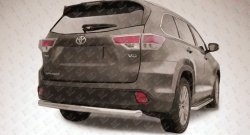 Защита заднего бампера из трубы диаметром 76 мм Slitkoff Toyota Highlander  XU50 (2013-2017) дорестайлинг