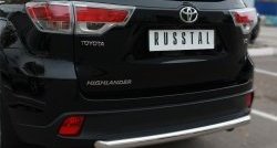 16 249 р. Защита заднего бампера (Ø63 мм, нержавейка) SLITKOFF  Toyota Highlander  XU50 (2013-2017) дорестайлинг  с доставкой в г. Керчь. Увеличить фотографию 3