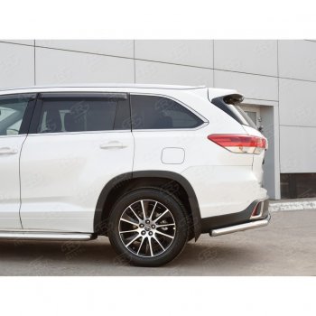 17 999 р. Защита заднего бампера (Ø63 мм, нержавейка) SLITKOFF  Toyota Highlander  XU50 (2016-2020) рестайлинг  с доставкой в г. Керчь. Увеличить фотографию 3
