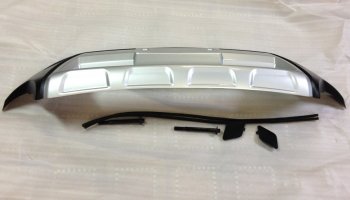 6 299 р. Накладка на передний бампер SuvStyle Toyota Highlander XU50 дорестайлинг (2013-2017) (Неокрашенная)  с доставкой в г. Керчь. Увеличить фотографию 2