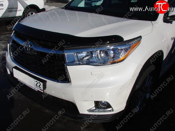 3 689 р. Дефлектор капота SIM Toyota Highlander XU50 дорестайлинг (2013-2017)  с доставкой в г. Керчь