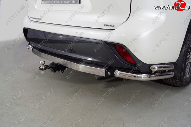 23 799 р. Фаркоп (тягово-сцепное устройство) TCC  Toyota Highlander  XU70 (2020-2025) (оцинкованный, шар Е нержавейка, надпись Highlander)  с доставкой в г. Керчь