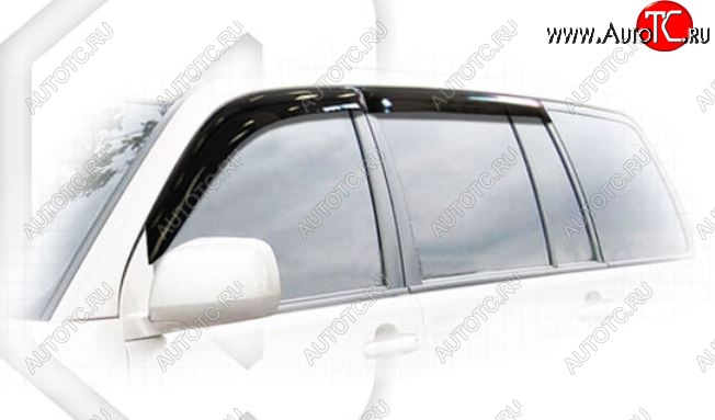 2 079 р. Дефлектора окон CA-Plastic Toyota Highlander XU20 рестайлинг (2003-2007) (Classic полупрозрачный, Без хром.молдинга, Крепление только на скотч)  с доставкой в г. Керчь