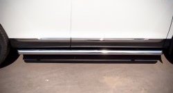 77 999 р. Защита порогов из круглой трубы диаметром 76 мм (рестайлинг) Russtal Toyota Highlander XU40 рестайлинг (2010-2013) (Защита порогов с со скосами на торцах (вариант 1))  с доставкой в г. Керчь. Увеличить фотографию 2