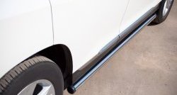 77 999 р. Защита порогов из круглой трубы диаметром 76 мм (рестайлинг) Russtal Toyota Highlander XU40 рестайлинг (2010-2013) (Защита порогов с со скосами на торцах (вариант 1))  с доставкой в г. Керчь. Увеличить фотографию 5