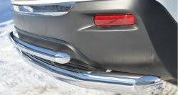 17 899 р. Защита заднего бампера (Ø63 и 42 мм, нержавейка) SLITKOFF  Toyota Highlander  XU40 (2010-2013) рестайлинг  с доставкой в г. Керчь. Увеличить фотографию 3