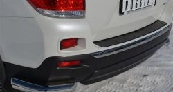 11 299 р. Защита заднего бампера (Ø76 мм уголки, нержавейка) SLITKOFF Toyota Highlander XU40 рестайлинг (2010-2013)  с доставкой в г. Керчь. Увеличить фотографию 2