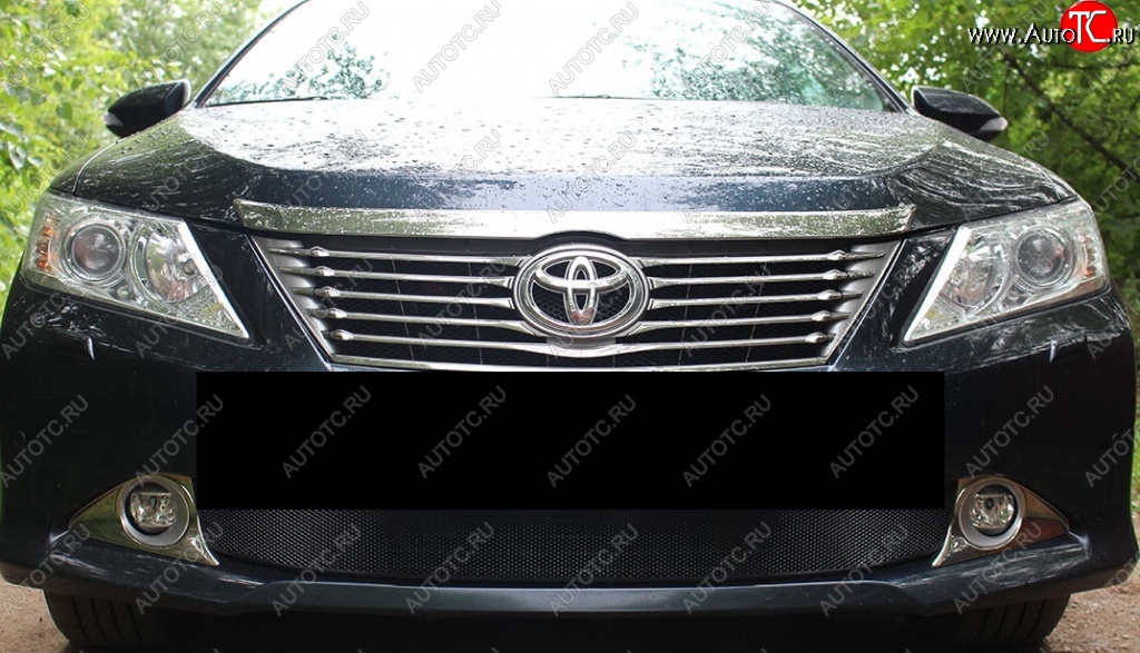 1 469 р. Защитная решётка в воздуховод автомобиля Russtal (черная) Toyota Highlander XU40 дорестайлинг (2007-2010)  с доставкой в г. Керчь