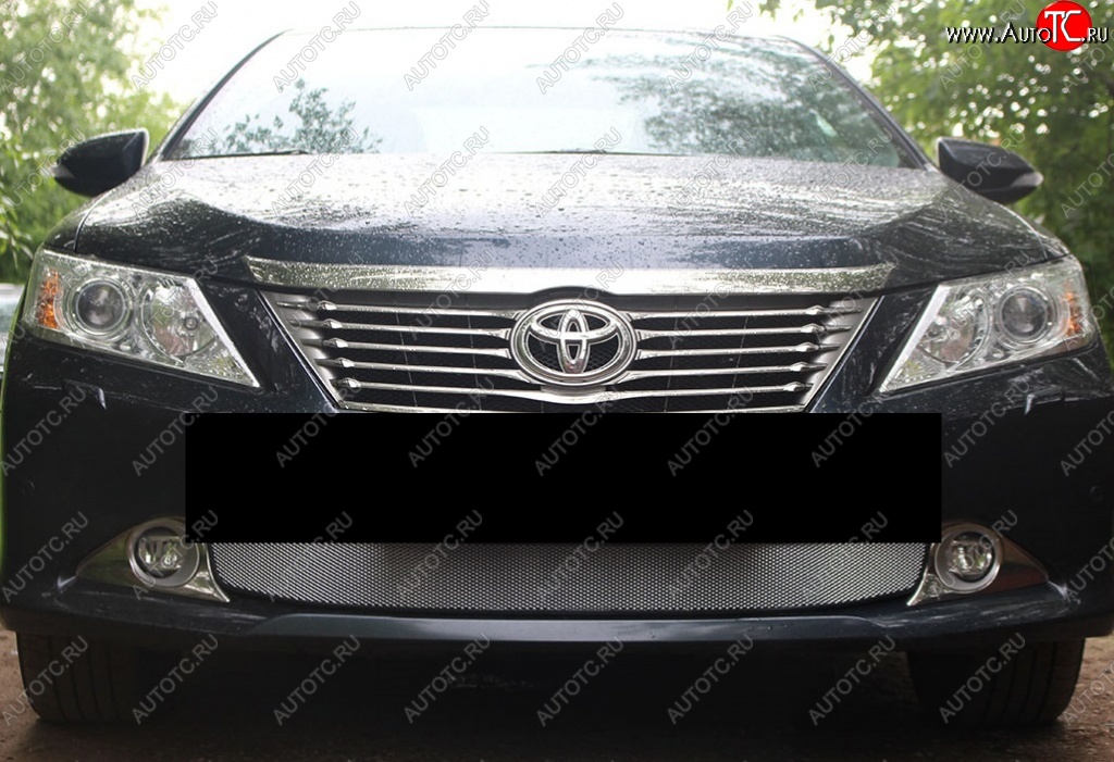 1 539 р. Защитная решётка в воздуховод автомобиля Russtal (хром) Toyota Highlander XU40 дорестайлинг (2007-2010)  с доставкой в г. Керчь