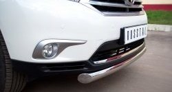 17 849 р. Защита переднего бампера (Ø76 мм, нержавейка) SLITKOFF Toyota Highlander XU40 рестайлинг (2010-2013)  с доставкой в г. Керчь. Увеличить фотографию 2