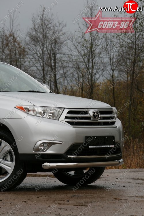 16 919 р. Одинарная защита переднего бампера (d76) Souz-96 Toyota Highlander XU40 рестайлинг (2010-2013)  с доставкой в г. Керчь