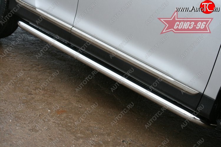 15 929 р. Защита порогов Souz-96 (d60) v1 Toyota Highlander XU40 рестайлинг (2010-2013)  с доставкой в г. Керчь