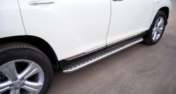 24 649 р. Широкая защита порогов SLITKOFF Toyota Highlander XU40 рестайлинг (2010-2013)  с доставкой в г. Керчь. Увеличить фотографию 2
