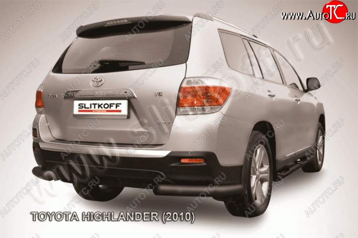 9 599 р. Уголки d76 Toyota Highlander XU40 рестайлинг (2010-2013) (Цвет: серебристый)  с доставкой в г. Керчь