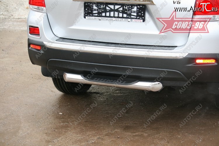 15 479 р. Защита заднего бампера с проступью (d76) Souz-96 Toyota Highlander XU40 рестайлинг (2010-2013)  с доставкой в г. Керчь