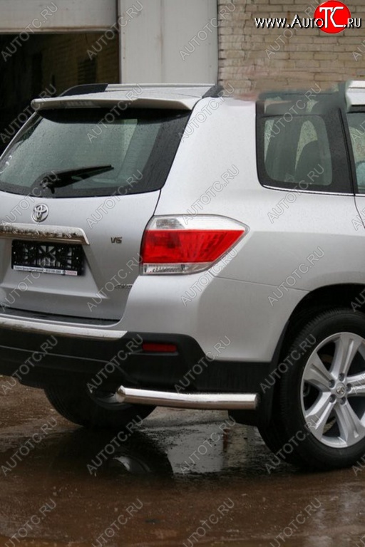 15 029 р. Защита заднего бампера из двойных боковых уголков d 76 SOUZ_96 Toyota Highlander XU40 рестайлинг (2010-2013)  с доставкой в г. Керчь
