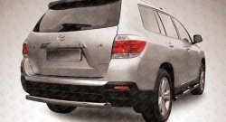 Защита заднего бампера из трубы диаметром 57 мм Slitkoff Toyota Highlander  XU40 (2010-2013) рестайлинг