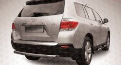 Защита заднего бампера из трубы диаметром 76 мм Slitkoff Toyota Highlander  XU40 (2010-2013) рестайлинг