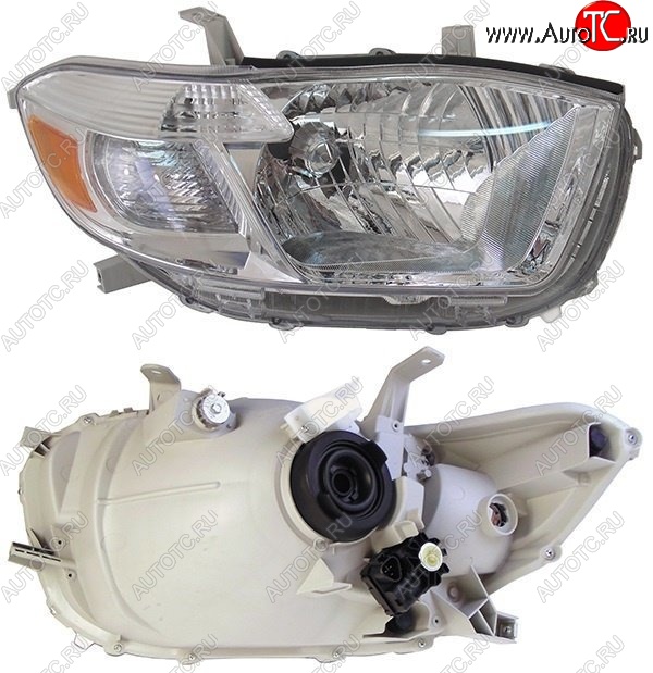 6 799 р. Правая фара SAT  Toyota Highlander  XU40 (2007-2010) дорестайлинг  с доставкой в г. Керчь