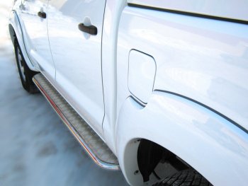 22 999 р. Широкая защита порогов с трубой диаметром 42 мм SLITKOFF v2  Toyota Hilux  AN20,AN30 (2011-2016)  2-ой рестайлинг  с доставкой в г. Керчь. Увеличить фотографию 2