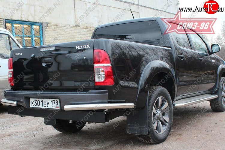 9 539 р. Защита заднего бампера из боковых уголков Souz-96 (d60) Toyota Hilux AN20,AN30  2-ой рестайлинг (2011-2016)  с доставкой в г. Керчь