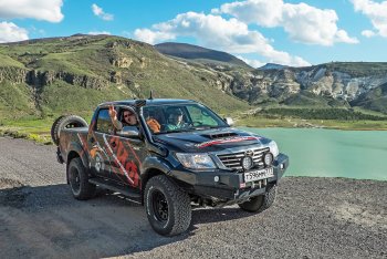 63 579 р. Бампер передний силовой РИФ Toyota Hilux AN20,AN30  2-ой рестайлинг (2011-2016) (С доп. фарами и защитой бачка омывателя)  с доставкой в г. Керчь. Увеличить фотографию 5
