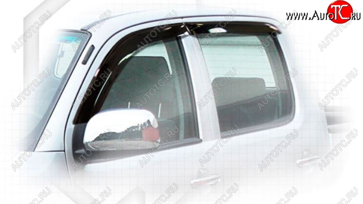 2 099 р. Дефлектора окон CA-Plastic Toyota Hilux AN20,AN30  2-ой рестайлинг (2011-2016) (Classic полупрозрачный, Без хром.молдинга)  с доставкой в г. Керчь