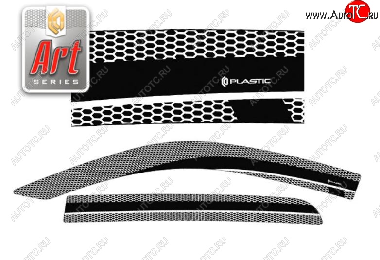 2 199 р. Дефлектора окон CA-Plastic  Toyota Hilux  AN20,AN30 (2011-2016)  2-ой рестайлинг (Серия Art графит, Без хром.молдинга)  с доставкой в г. Керчь